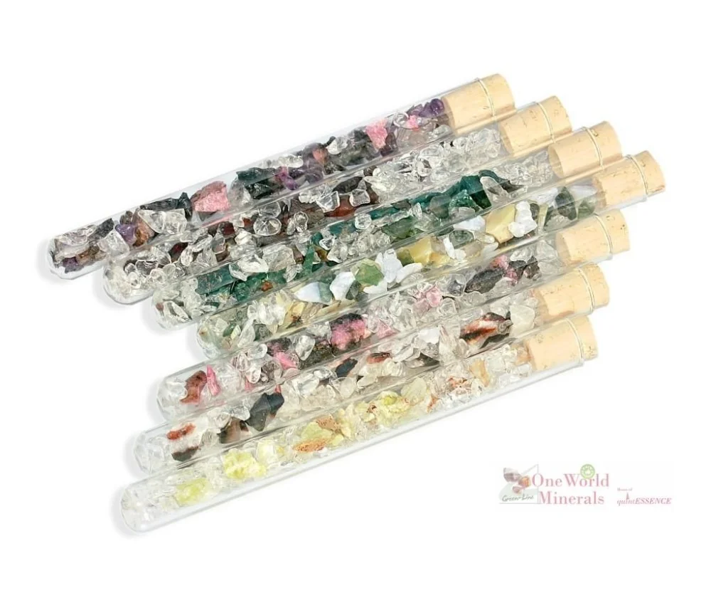 One World Minerals - Akut! quintESSENCE Edelsteinwasser-Stab, Set mit 7 Stäben