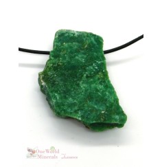 One World Minerals - Amazonit, eine Seite handpoliert, die andere Seite natur, Unikate, gebohrt