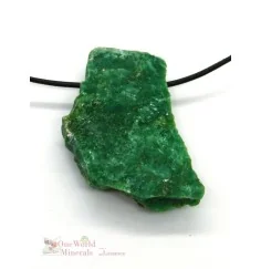 One World Minerals - Amazonit, eine Seite handpoliert, die andere Seite natur, Unikate, gebohrt