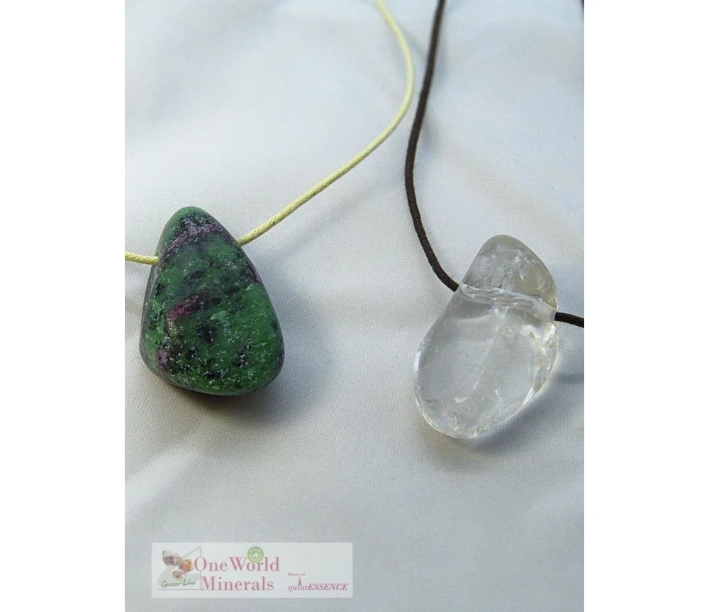 One World Minerals - Therapiestein Anhänger-Set "Dynamik & Regeneration"