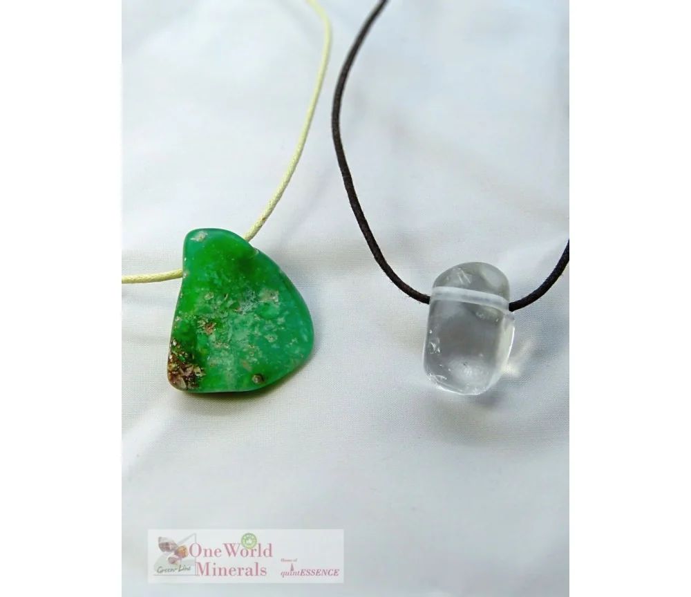 One World Minerals - Therapiestein Anhänger-Set "Sanfte Reinigung"