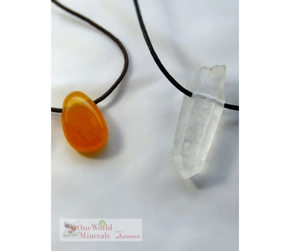 One World Minerals - Therapiestein Anhänger-Set "Auf die Beine"