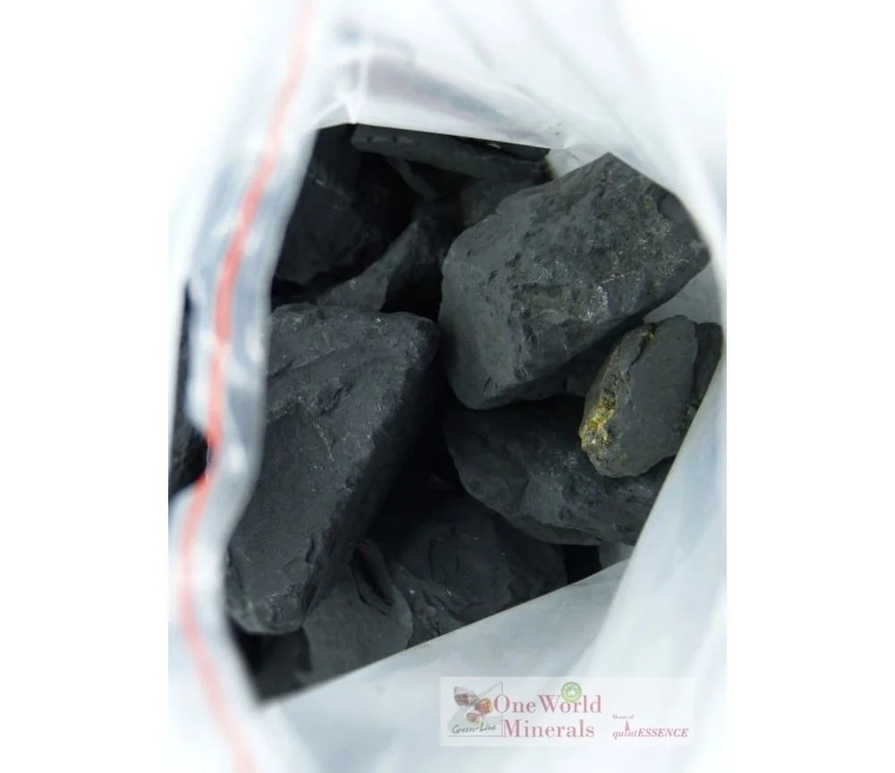 One World Minerals - Schungit Rohsteine, 1kg