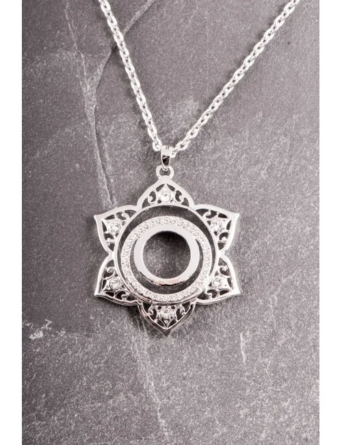 Sakral Chakra Anhänger mit Kette Ø 40 mm