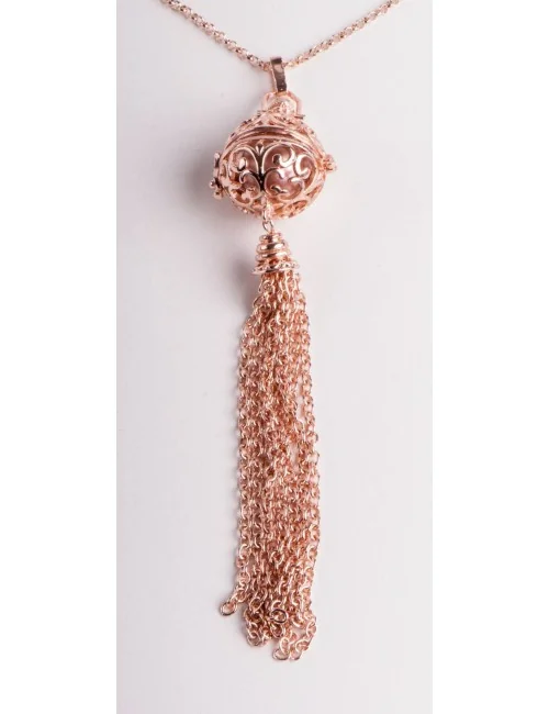 Kette mit Anhänger Himmlischer Klang - roségold ca. 65 cm