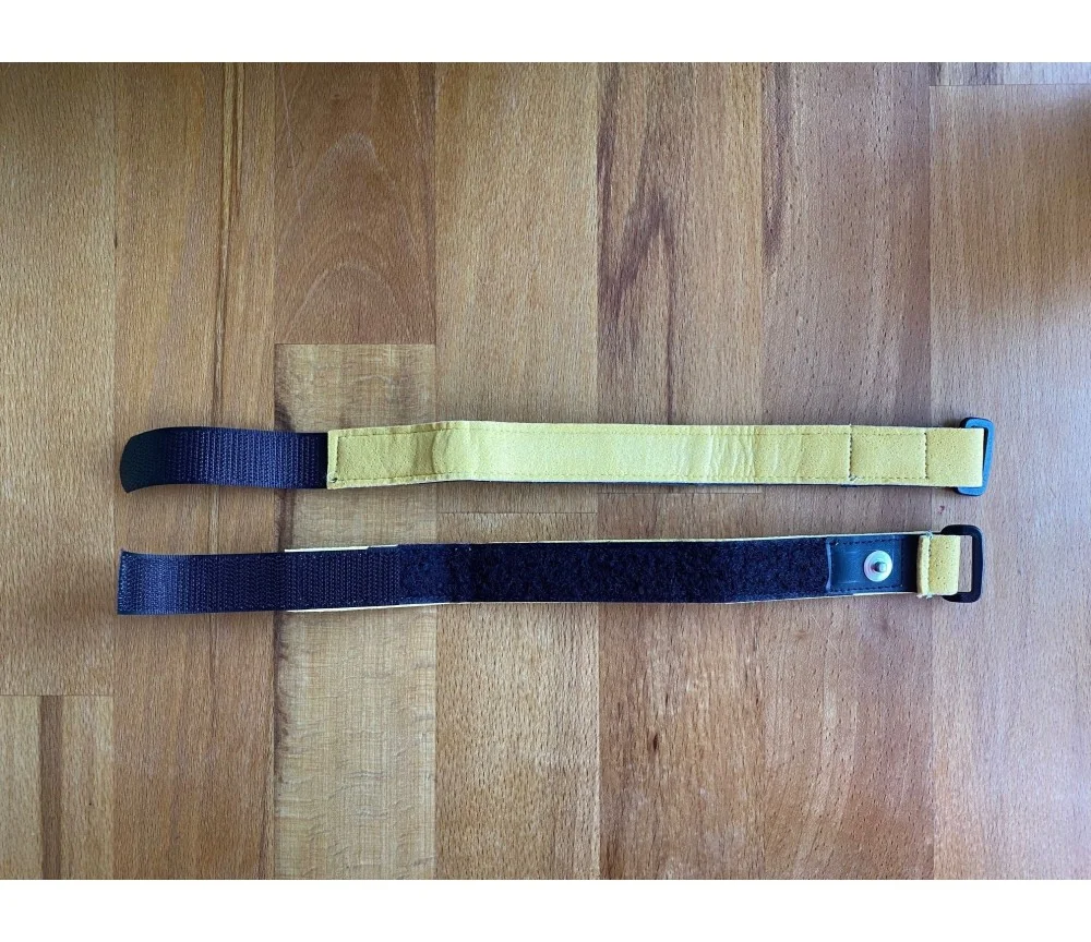 Armbandelektroden schwarz/gelb - SuperSoft - für Healy Gerät, TimeWaver, Elektro- & Tens- Stimulationsgeräte