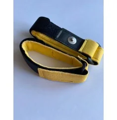 Armbandelektroden schwarz/gelb - SuperSoft - für Healy Gerät, TimeWaver, Elektro- & Tens- Stimulationsgeräte