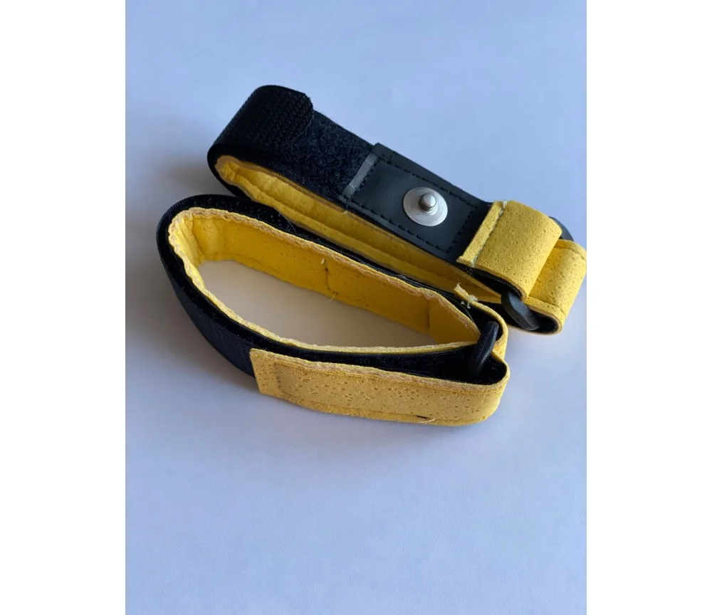 Armbandelektroden schwarz/gelb - SuperSoft - für Healy Gerät, TimeWaver, Elektro- & Tens- Stimulationsgeräte