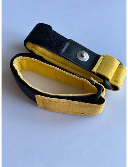 Armbandelektroden schwarz/gelb - SuperSoft - für Healy Gerät, TimeWaver, Elektro- & Tens- Stimulationsgeräte