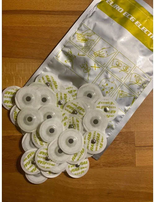 Klebe - Elektroden 50er Pack mit Gelly Gel Schicht - für Healy Gerät, TimeWaver, Elektro- & Tens- Stimulationsgeräte