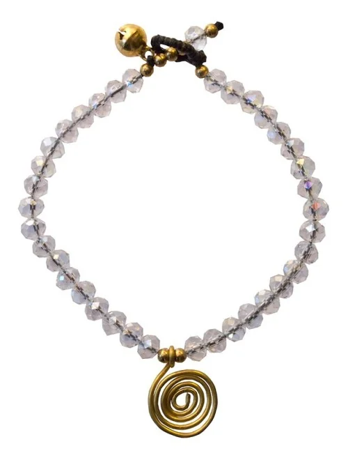 Armkettchen "Spirale" mit 33 Glasperlen