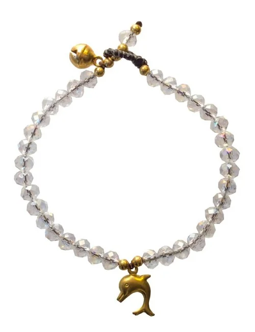 Armkettchen "Delfin" mit 33 Glasperlen