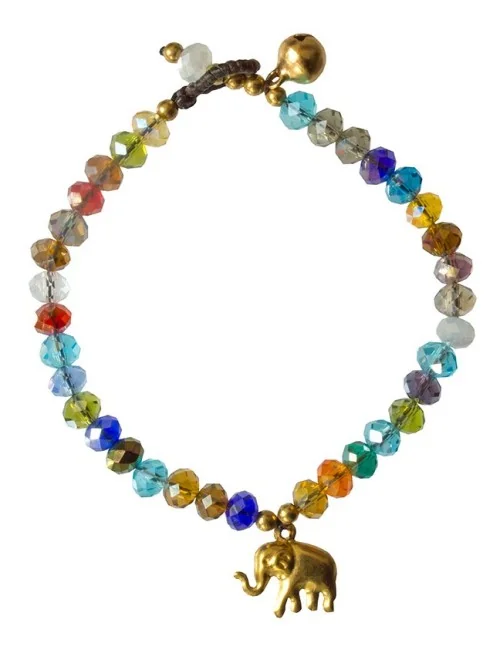 Armkettchen "Elefant" mit 33 Glasperlen