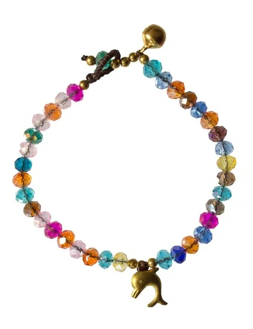 Armkettchen "Delfin" mit 33 Glasperlen