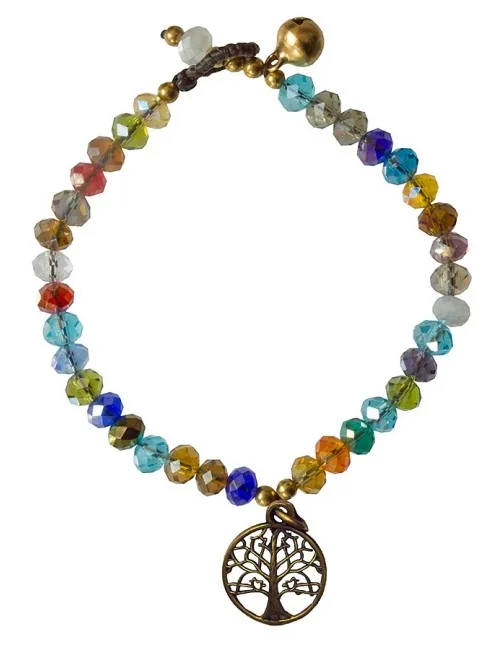 Armkettchen "Baum des Lebens" mit 33 Glasperlen