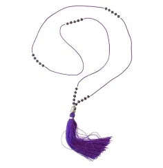 Mala - Buddha lila mit 25 Glasperlen 48cm