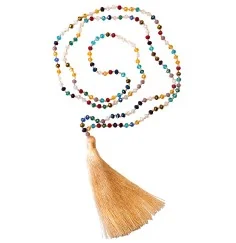 Mala - multicolour- rosa mit Glasperlen 52cm