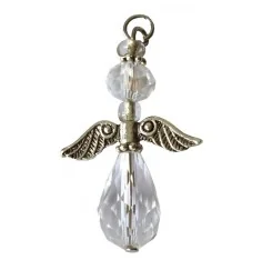 Anhänger - Engel des Lichts- Kristallglasperlen klar 3cm