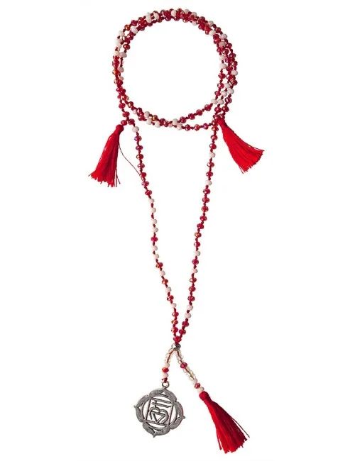 Chakra Mala "Muladhara Chakra" Glasperlen