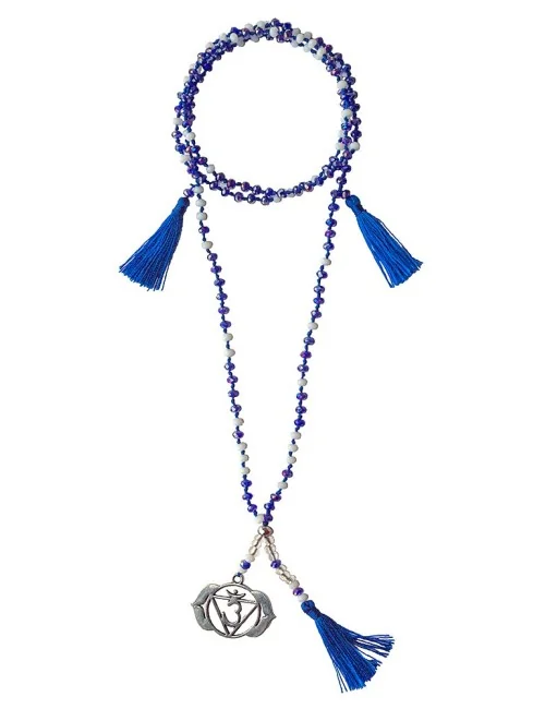 Chakra Mala "Ajna Chakra" Glasperlen