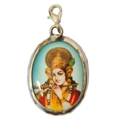 Anhänger -  Karabiner - Spirit -Krishna- 2x4cm