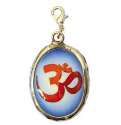 Anhänger -  Karabiner - Spirit -OM- 2x4cm