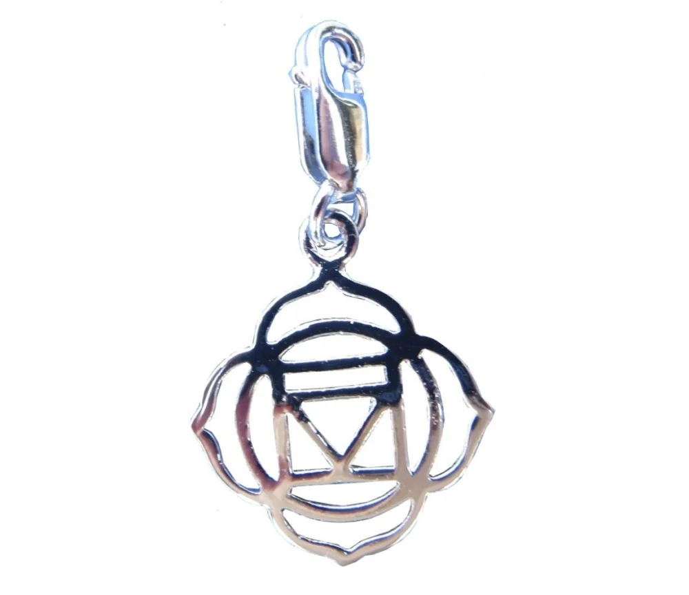 Anhänger - Karabiner -Muladhara Chakra- 1,4cm 925 Silber