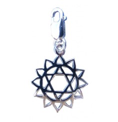 Anhänger -  Karabiner -Anahatam Chakra- 1,4cm 925 Silber