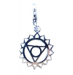 Anhänger -  Karabiner -Vishuddhi Chakra- 1,4cm 925 Silber
