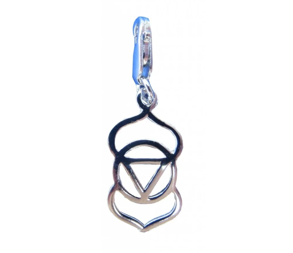 Anhänger - Karabiner -Ajna Chakra- 1,4cm 925 Silber