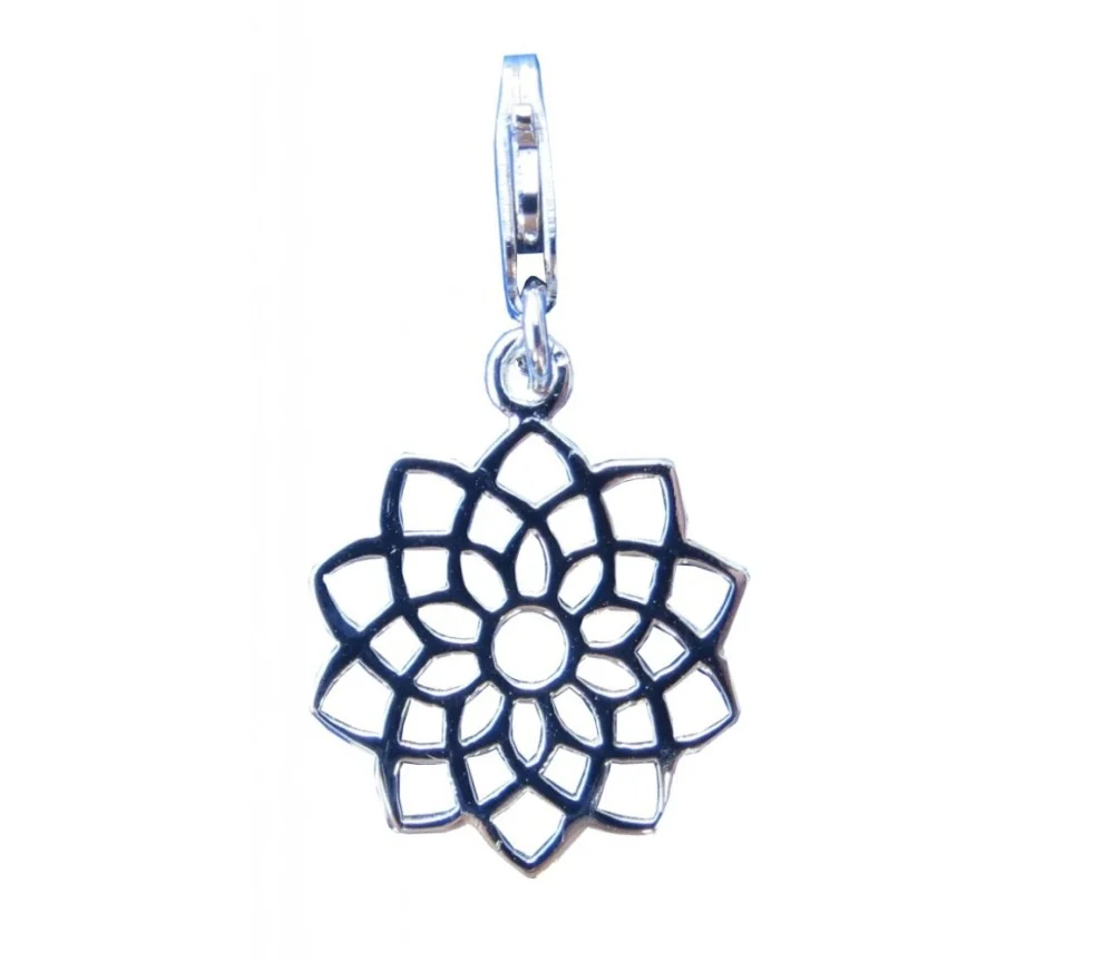 Anhänger - Karabiner -Sahasrara Chakra- 1,4cm 925 Silber