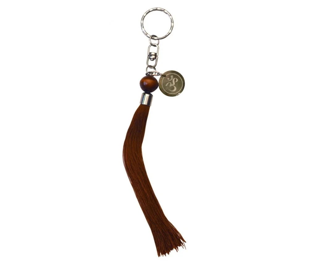 SchlüsselAnhänger - Blume des Lebens- Nylon braun 18cmOm- Nylon braun 18cm