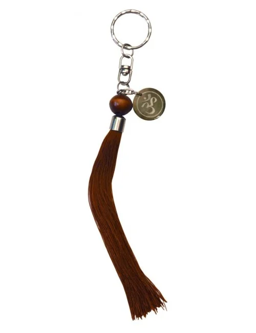 Schlüsselanhänger "Om" Nylon braun 18cm