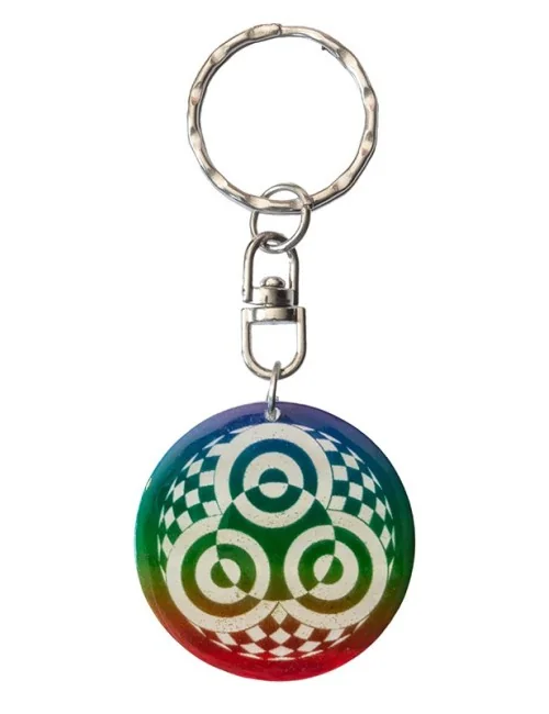 Schlüsselanhänger "Kornkreis Ammersee" Muschel rainbow 3