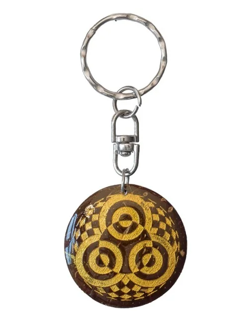 Schlüsselanhänger "Kornkreis Ammersee" Coconut lackiert 3