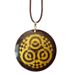 Halskette - Kornkreis Ammersee- Coconut gold lackiert 5cm