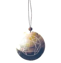 Halskette - Muschel mit Gravur - Enneagramm- 6cm