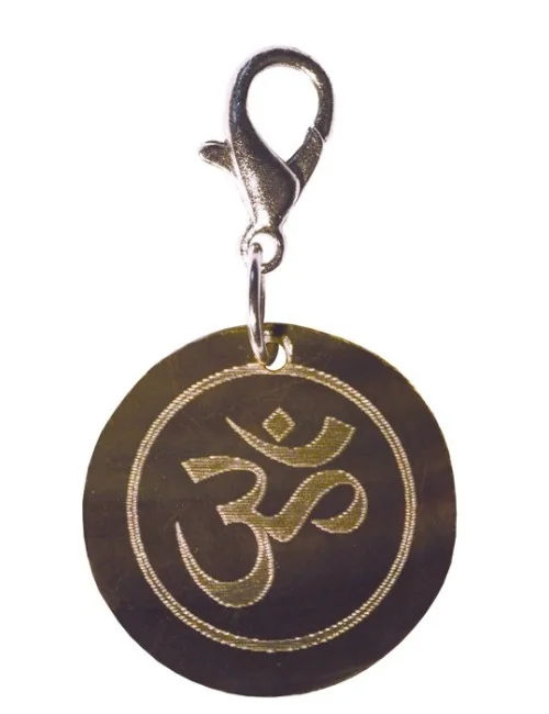 Anhänger Gravur "OM" Muschel Ø 2cm