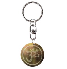 SchlüsselAnhänger -  Gravur -OM- Muschel Ø 3cm