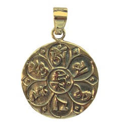 Anhänger -  Om Mani Padme Hum- Messing