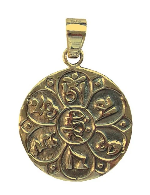 Anhänger "Om Mani Padme Hum" Messing