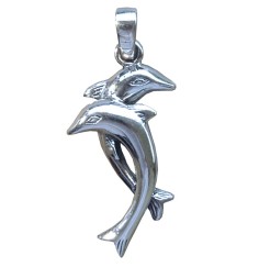 Anhänger -  Delphine zus. springend- 925 Silber 2,5g