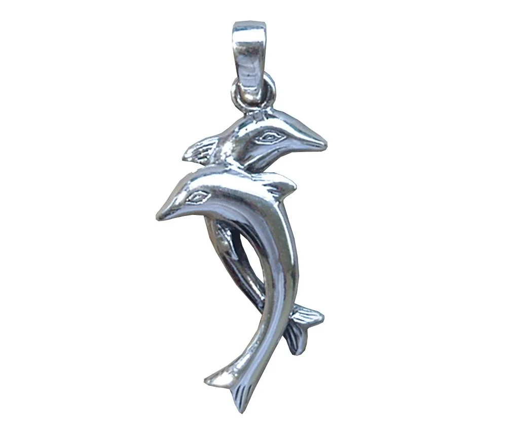 Anhänger - Delphine zus. springend- 925 Silber 2,5g