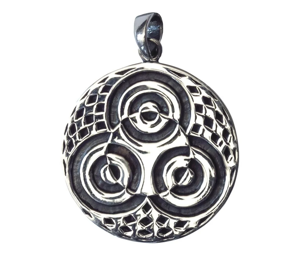 Anhänger - Kornkreis Ammersee- 2,5cm Messing versilbert