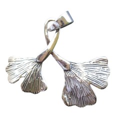 Anhänger -  Ginkgo- 2,5cm 925 Silber 3,0g
