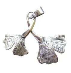 Anhänger - Ginkgo- 2,5cm 925 Silber 3,0g