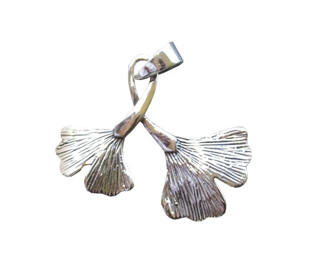 Anhänger - Ginkgo- 2,5cm 925 Silber 3,0g