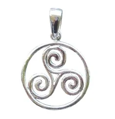 Anhänger - Keltische -Triskele im Kreis- 2cm 925 Silber 2,5g