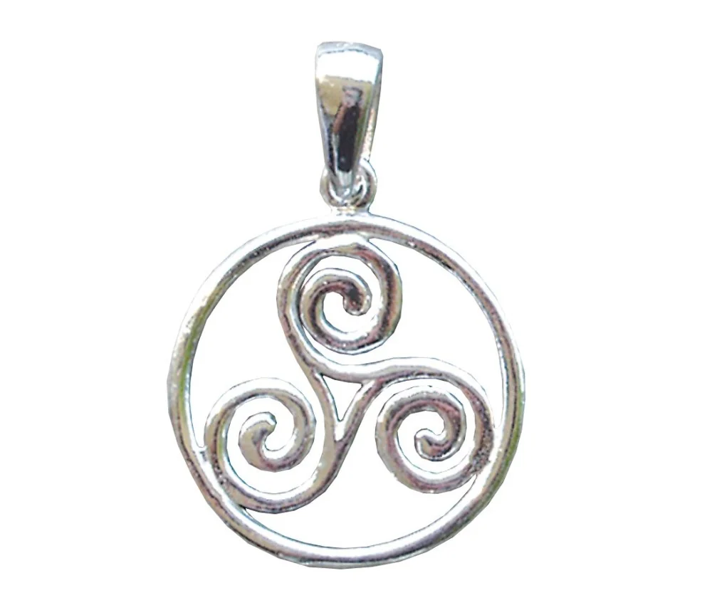 Anhänger - Keltische -Triskele im Kreis- 2cm 925 Silber 2,5g