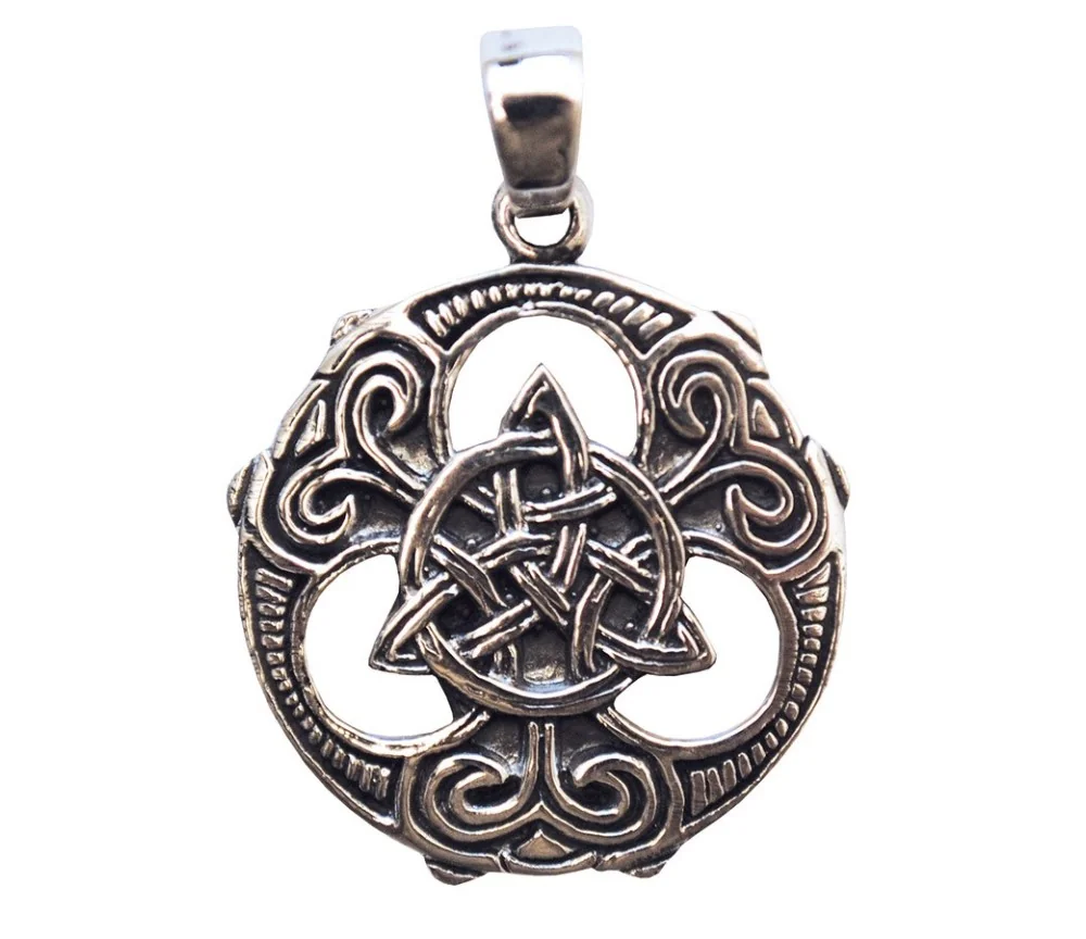 Anhänger - Keltischer Dreiecksknoten- 2,5cm 925 Silber